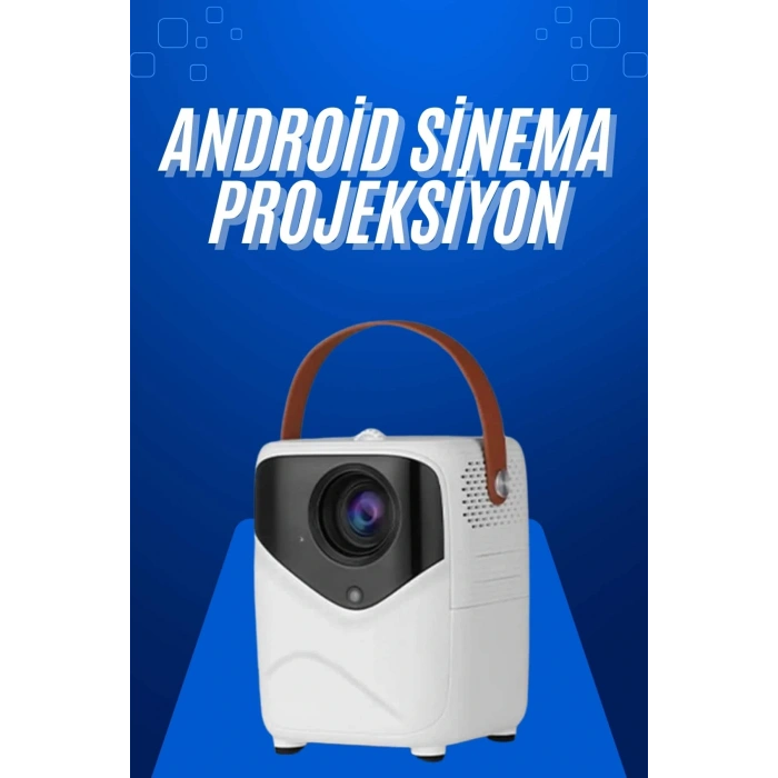 Hd Ayaklı Portatif Projeksiyon Cihazı Android İşlemcili Sinema Projektörü