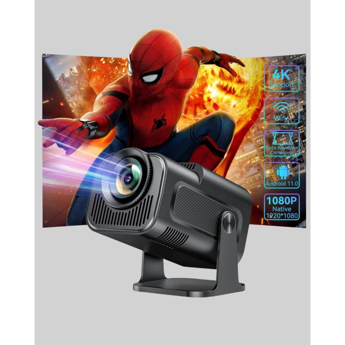 Hdmı Usb Girişli Akıllı Projeksiyon Cihazı Taşınabilir Düşük Tüketimli