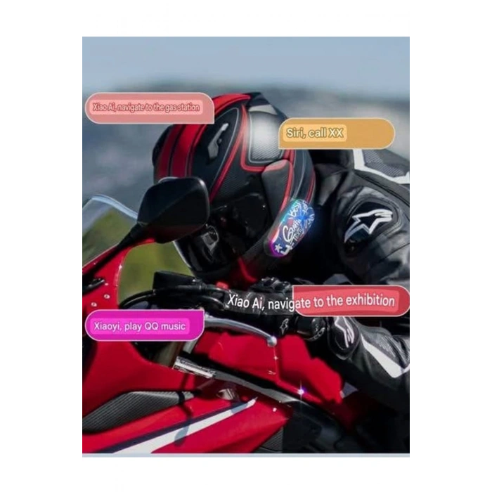 Helmet Graffiti Motor Kask Kulaklık Rgb Modlu Su Geçirmez 6.0 Bluetooth Intercom Yenı Model