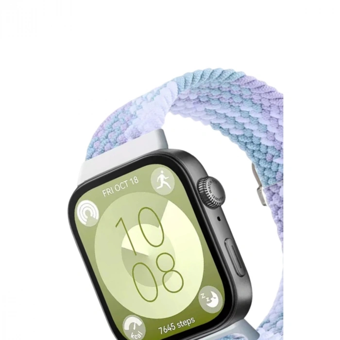 Huawei Fit 4  Kordon (SAAT DEĞİLDİR) - Lila-beyaz