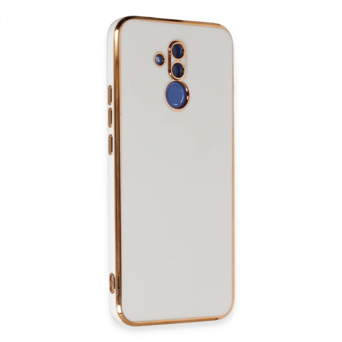 Huawei Mate 20 Lite Kılıf Volet Silikon - Beyaz