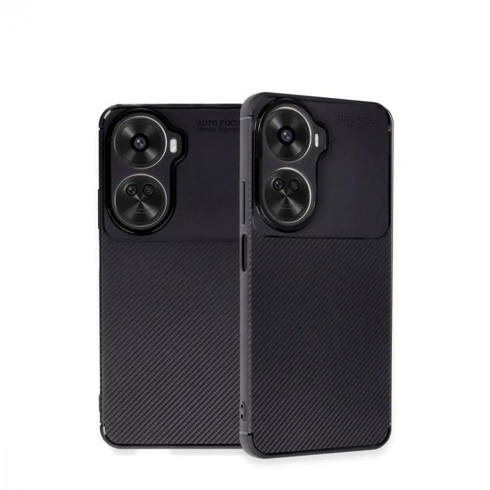Huawei Nova 12 Se Kılıf Auto Focus Karbon Kapak - Siyah