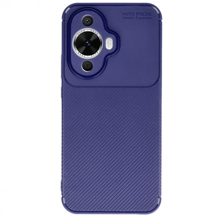 Huawei Nova 12s Kılıf Auto Focus Karbon Kapak - Lacivert