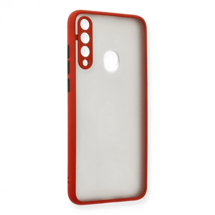 Huawei Y6p Kılıf Montreal Silikon Kapak - Kırmızı