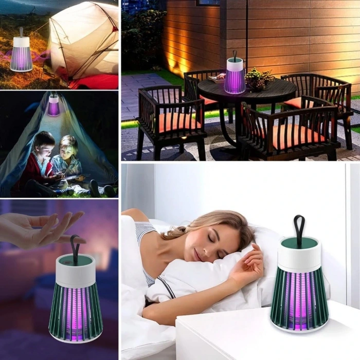 İç ve Dış Mekanlar İçin Şarjlı Sinek Öldürücü Sivrisinek Kovucu,UV Işıklı Sineksavar Taşınabilir Gece Lambası (5324)