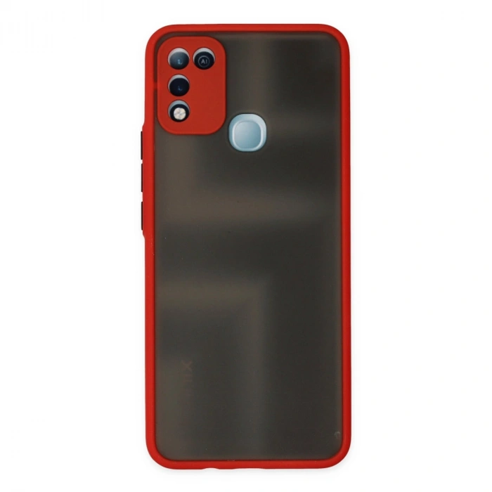 İnfinix Hot 10 Play Kılıf Montreal Silikon Kapak - Kırmızı