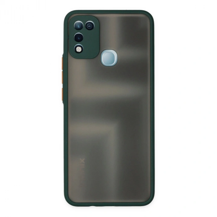 İnfinix Hot 10 Play Kılıf Montreal Silikon Kapak - Yeşil