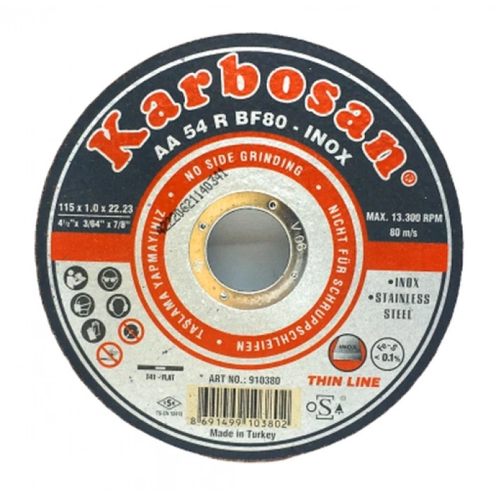 İNOX METAL KESİCİ DİSK 115MMX1.0X22 (5324)