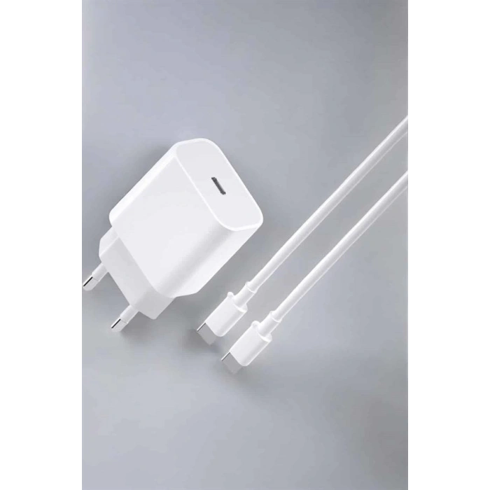 İOS Uyumlu Type-C Girişli Hızlı Şarj 15/15 Pro Max Adaptör ve Kablosu