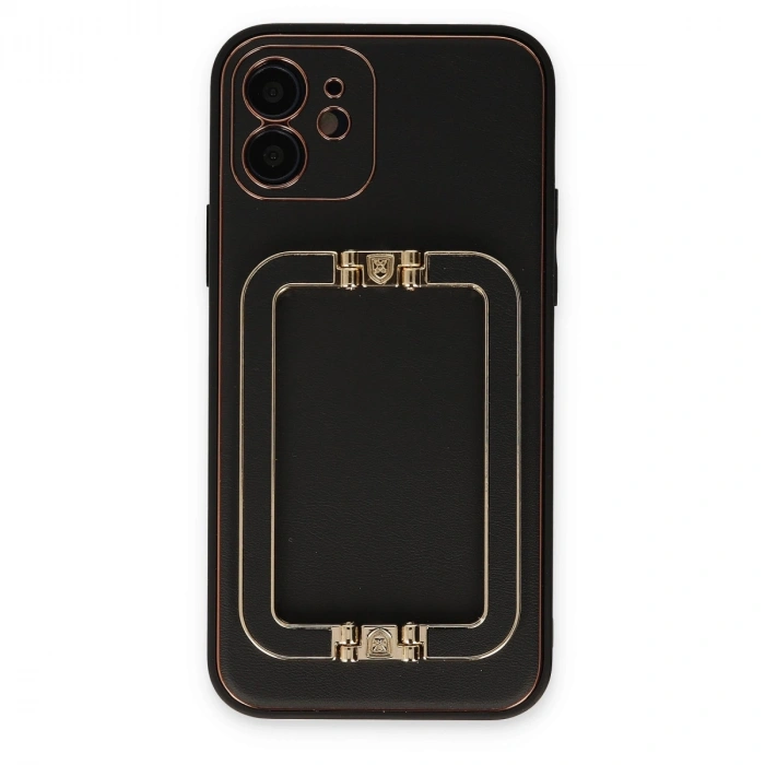 İphone 12 Kılıf Coco Elit Kapak - Siyah