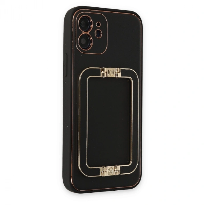 İphone 12 Kılıf Coco Elit Kapak - Siyah