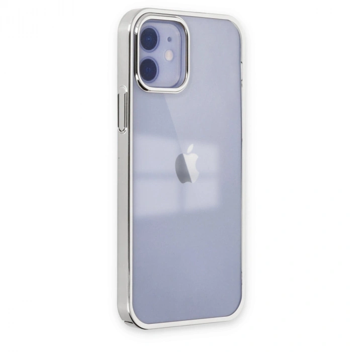 İphone 12 Kılıf Element Silikon - Gümüş