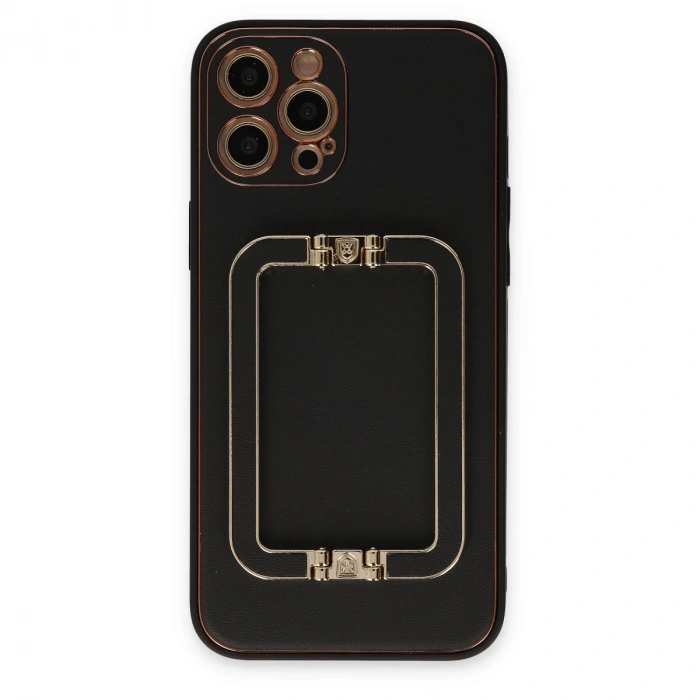 İphone 12 Pro Max Kılıf Coco Elit Kapak - Siyah