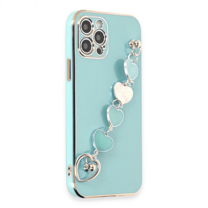 İphone 12 Pro Max Kılıf Esila Silikon - Su Yeşili