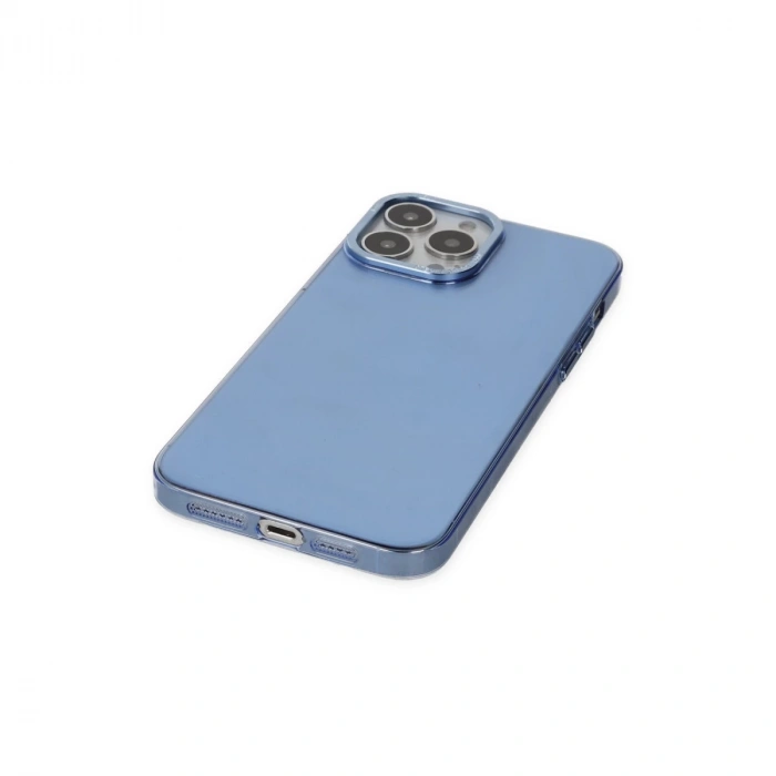 İphone 13 Pro Kılıf Anka Pc Sert Metal Kapak - Mavi