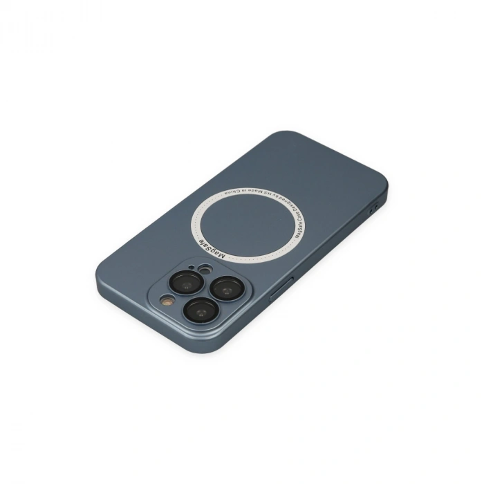 İphone 13 Pro Kılıf Jack Magneticsafe Lens Silikon - Sierra Blue