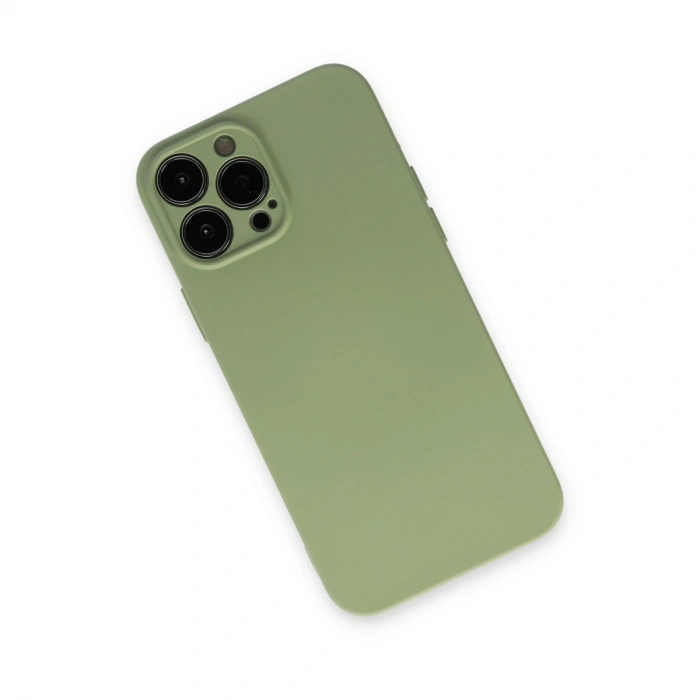 İphone 13 Pro Kılıf Nano İçi Kadife Silikon - Yeşil