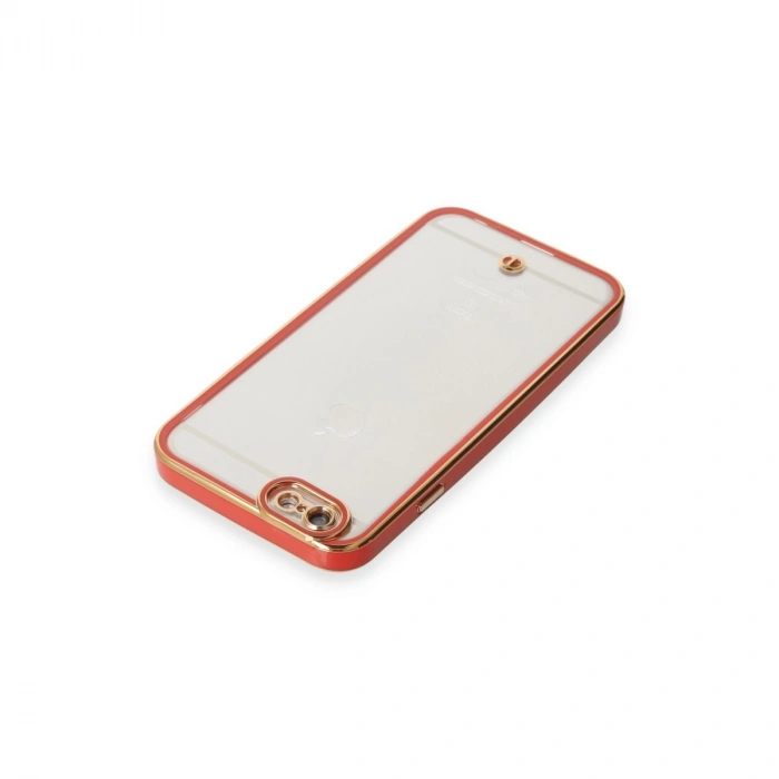 İphone 6 Kılıf Liva Lens Silikon - Kırmızı