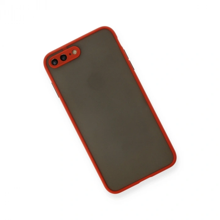 İphone 7 Plus Kılıf Montreal Silikon Kapak - Kırmızı