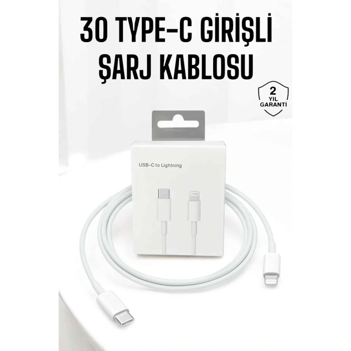 Iphone Uyumlu İos Uyumlu Lightning Hızlı Şarj Tye C Lightning Şarj Kablosu