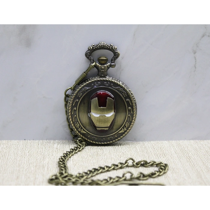 Iron Man Tasarımlı Köstekli Saat