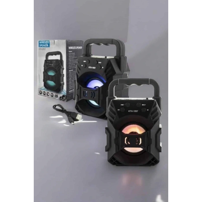 Işıklı Bluetooth Hoparlör Müzik Ve Renkli Işık Taşınabiilir