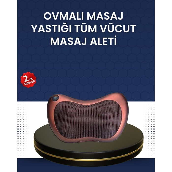 Isıtma Özellikli Derin Yoğurma Masaj Yastığı Priz & Çakmak Girişli