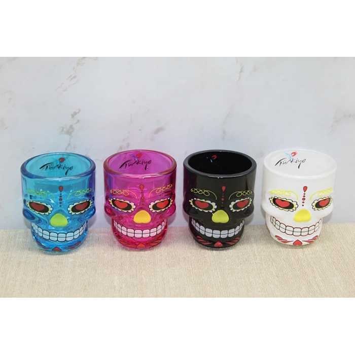 İstanbul Temalı Cam Kurukafa Shot Bardak Mevcutli Model 2