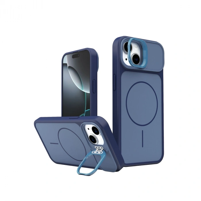 Joko Apple İphone 14 Pale Magsafe Standlı Kapak- Mavi