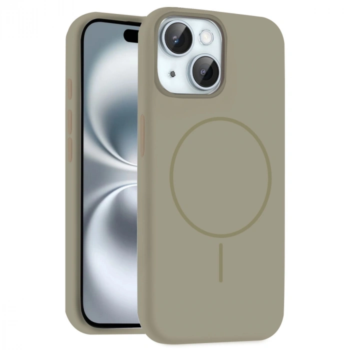 Joko Apple İphone 15 Kılıf Jully Magsafe Kapak - Çöl Titanyum