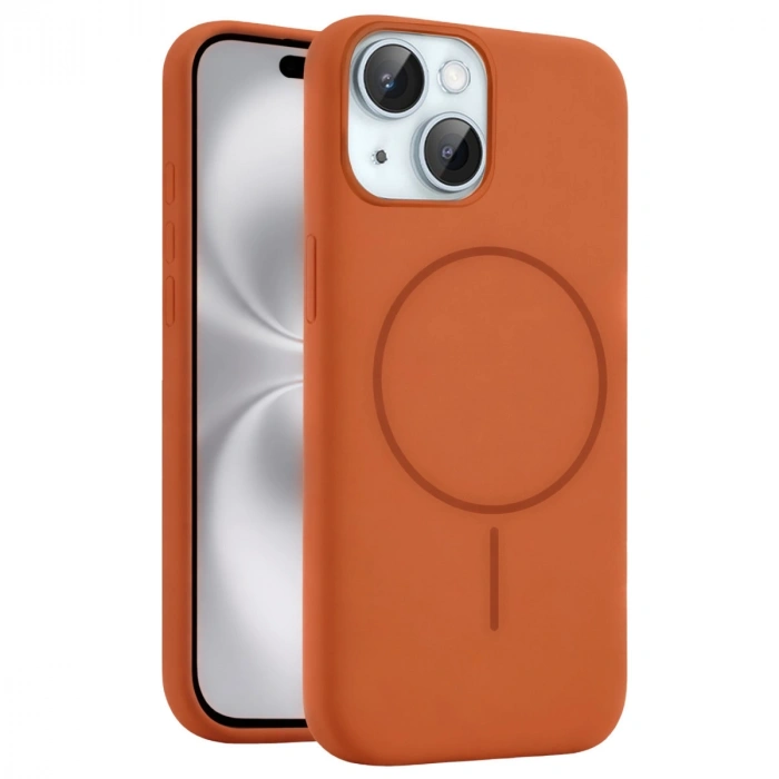 Joko Apple İphone 15 Kılıf Jully Magsafe Kapak - Turuncu