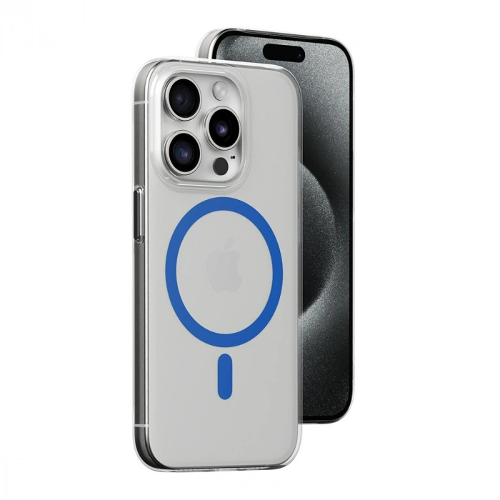 Joko Apple İphone 15 Pro Kılıf Bubble Magsafe Kapak - Mavi