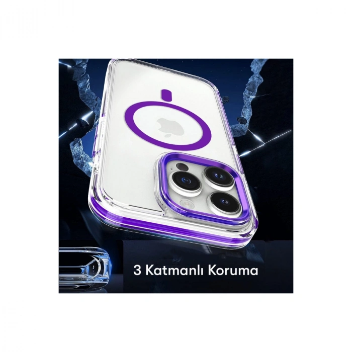 Joko Apple İphone 15 Pro Max Bella Magsafe Kapak - Derin Mor