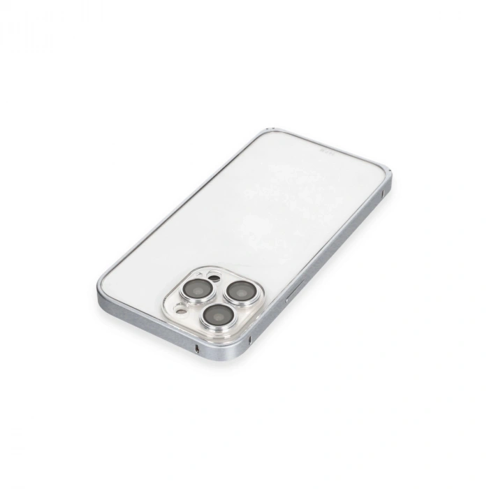 Joko Apple İphone 15 Pro Max Metal Bumper Mat Kapak - Gri
