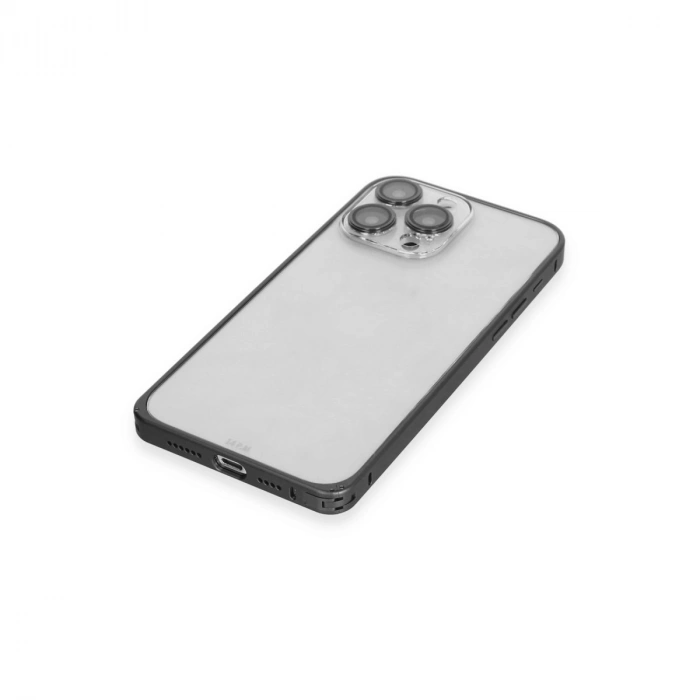 Joko Apple İphone 15 Pro Metal Bumper Mat Kapak - Siyah