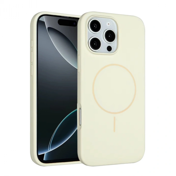 Joko Apple İphone 16 Pro Kılıf Jully Magsafe Kapak - Bej