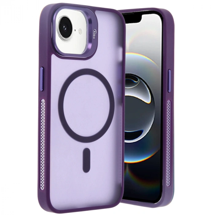 Joko Apple İphone 16e Flet Lens Magsafe Kapak - Derin Mor