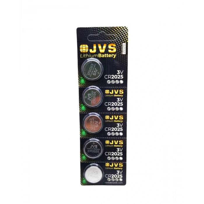 JVS CR2025 3V PARA PİLİ 5Lİ KART (5324)