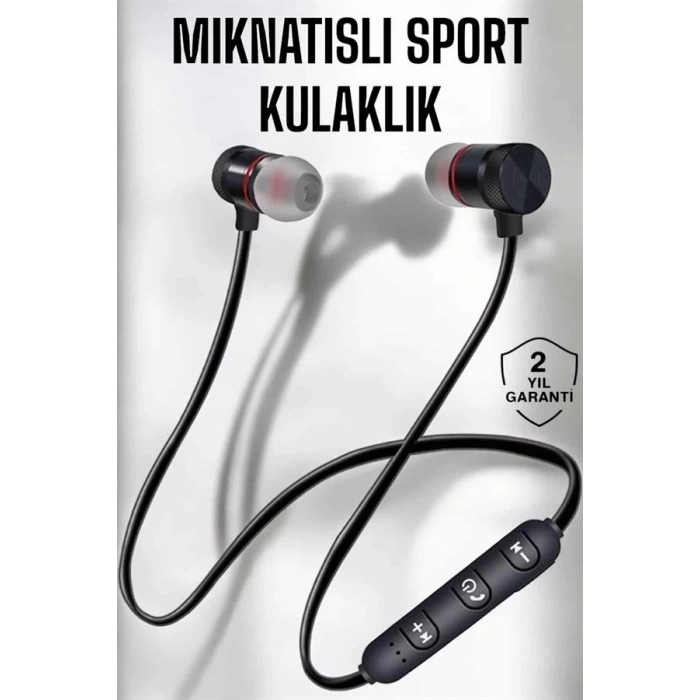 Kablolu Mıknatıslı Sport Kulaklık Bluetooth Bağlantılı
