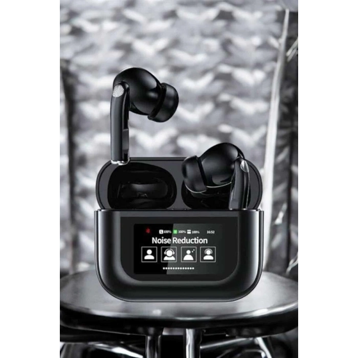 Kablosuz Bluetooth Kulaklık Ekranlı Uzun Şarj Süreli ANC Destekli