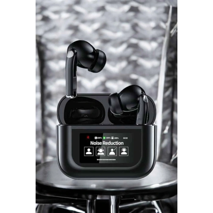 Kablosuz Bluetooth Kulaklık Ekranlı Uzun Şarj Süreli Anc Destekli