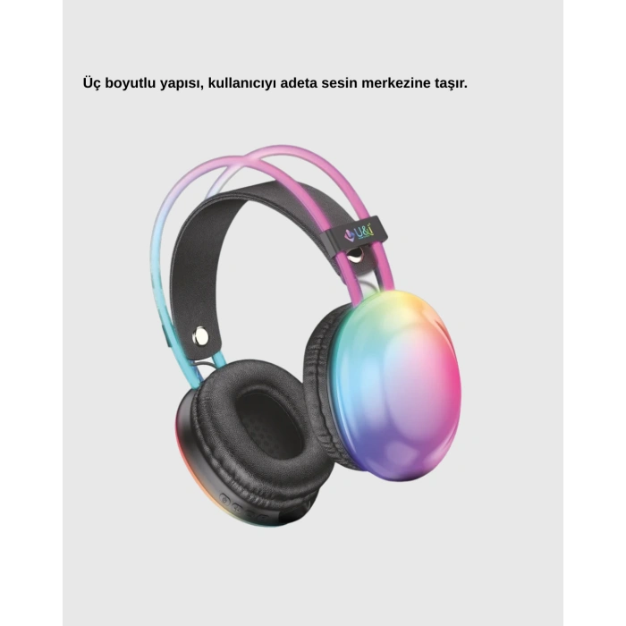 Kablosuz Gaming Kulaklık Rgb Aydınlatmalı Bluetooth 5.3 Uzun Pil Ömürlü