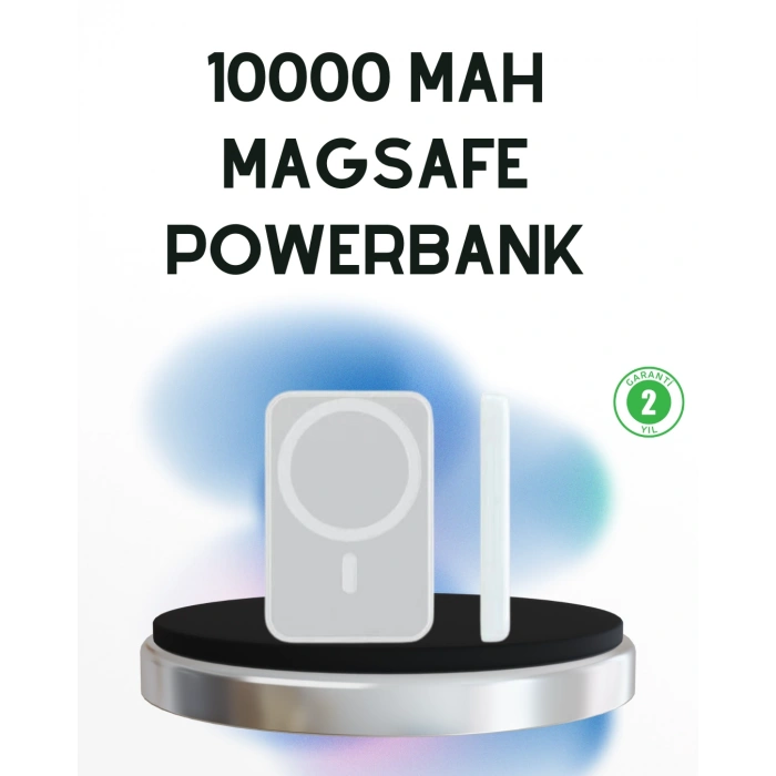 Kablosuz MagSafe Powerbank – iPhone Uyumlu, 10000 mAh, Isı Dağılımlı