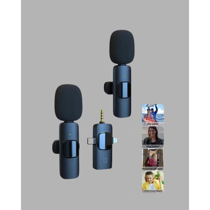 Kablosuz Mikrofon - Telefon Ve Bilgisayar Uyumlu