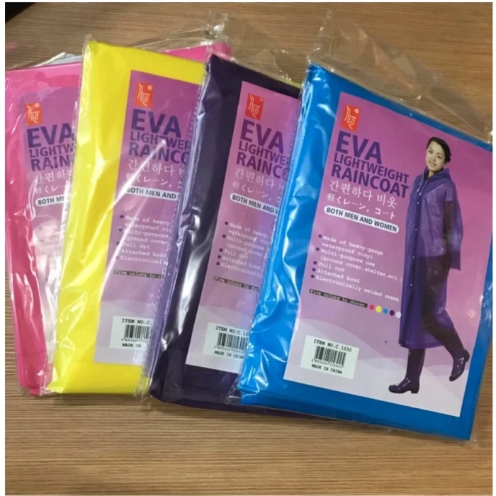 Kadın Erkek Yağmurluk Kapüşonlu Çıtçıtlı Eva Raincoat (5324)