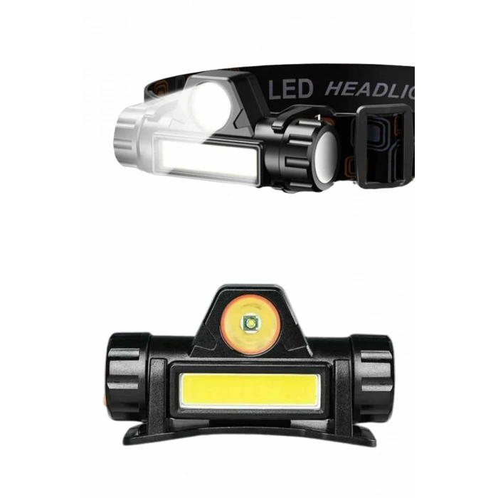 Kafa Lambası Çalışma Işığı Kafa Feneri Şarjlı Mıknatıslı Fenerli