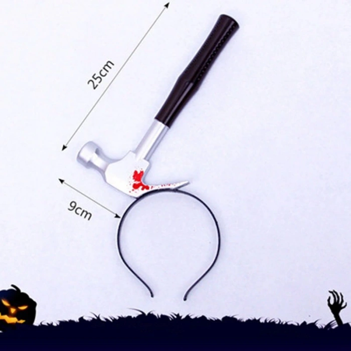 Kafaya Saplanmış Kahverengi Saplı Çekiç Şaka Tacı (5324)