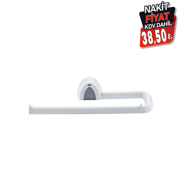 KAĞIT HAVLU ASACAK BEYAZ PLASTİK YAPIŞKANLI - DUVARA MONTE (5324)