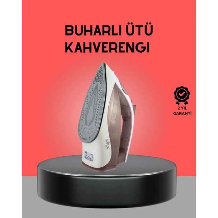 Kahverengi Buharlı Ütü 2200W Sürekli Buhar 120 g Şok Buhar