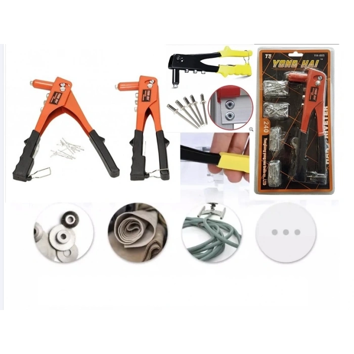 Kalınlık Tek Yönlü El Perçin Tabancası 40 Yedekli ve 4 Çeşit Perçim